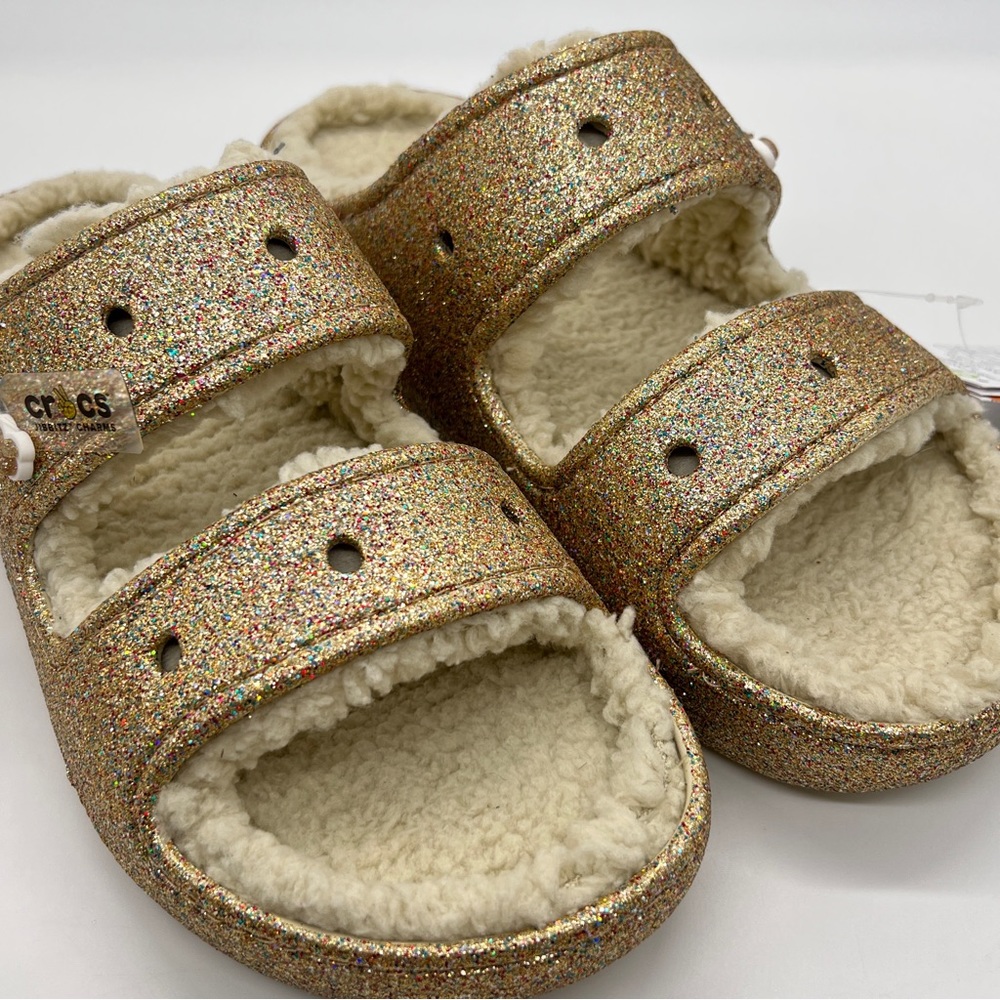 Crocs Classic Cozzzy Glitter Sandals - Picture 9 of 15